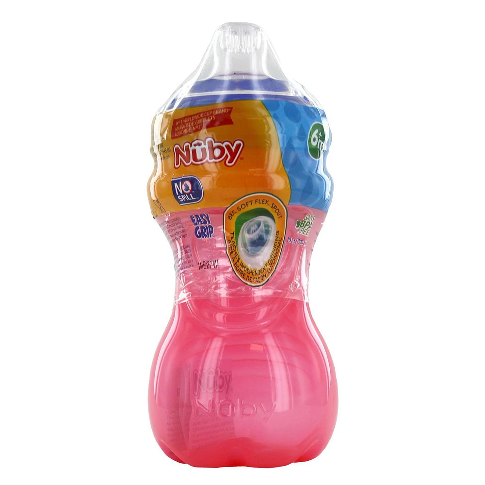 Nûby™ No-Spill™ Easy Grip™ Base Toddler Plastic Cup with Soft Flex™ Silicone Spout