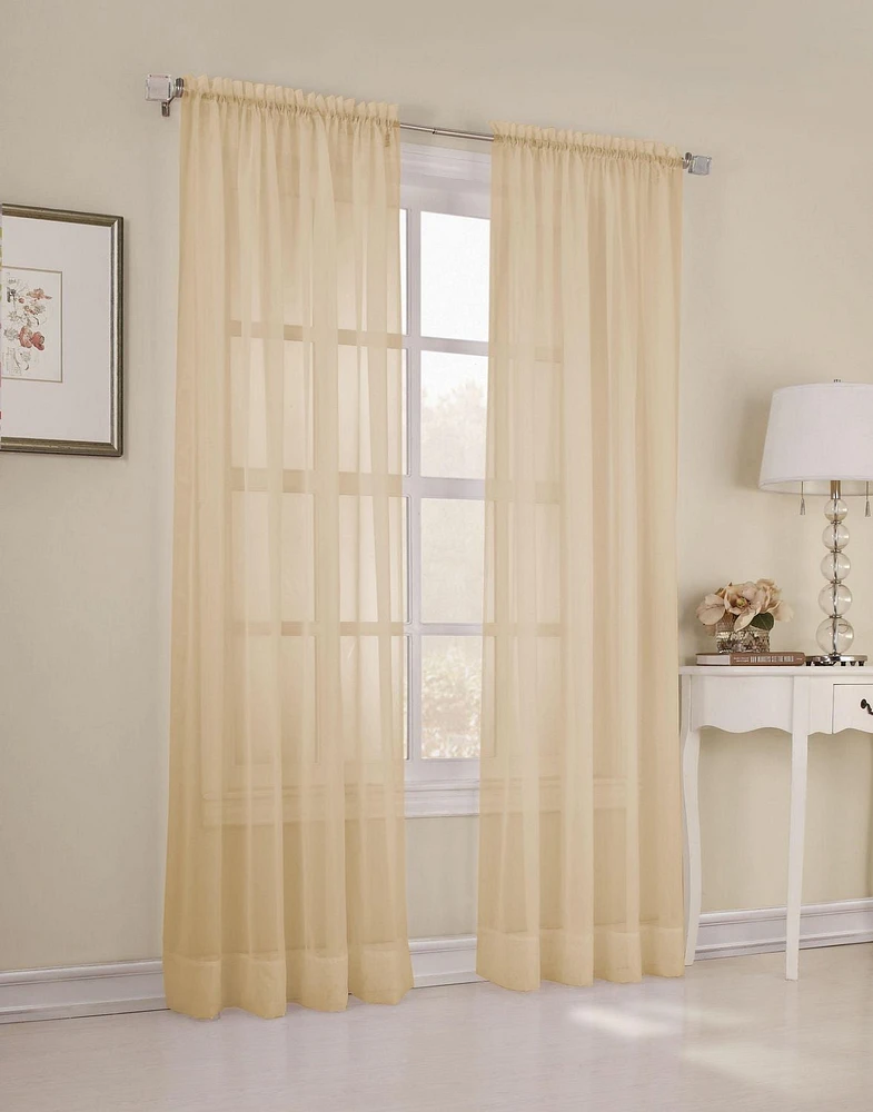 SUN TEXTILE VOILE ROD POCKET CURTAIN