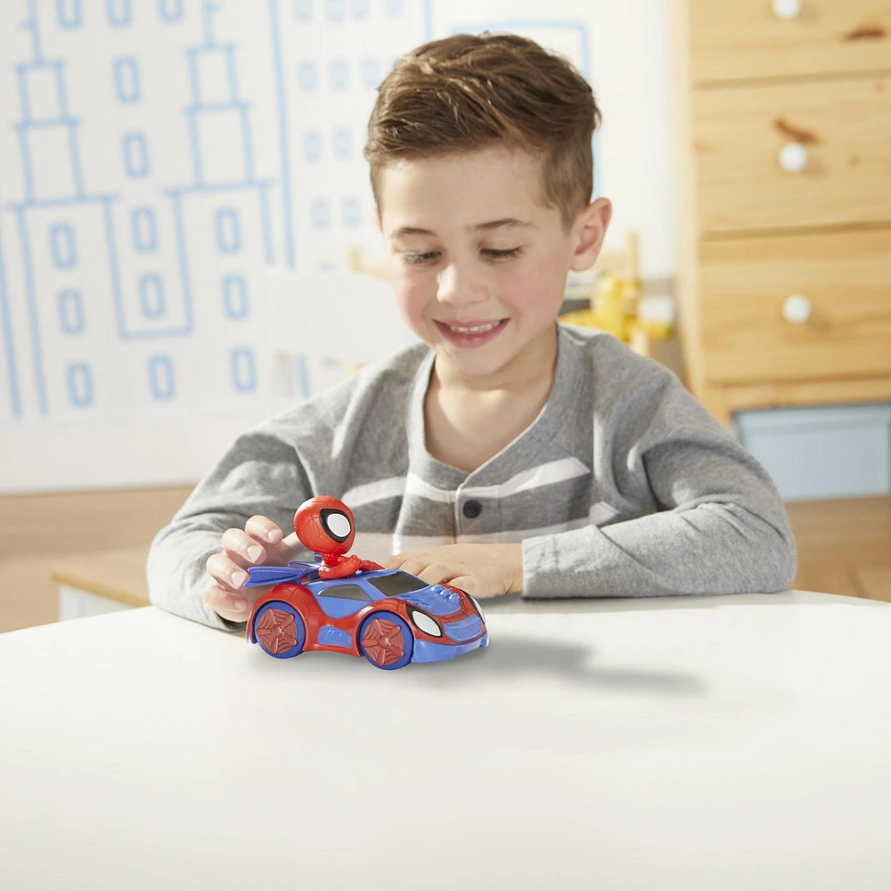 Marvel Spidey and His Amazing Friends Spidey Action Figure And Web-Crawler Vehicle, For Kids Ages 3 And Up