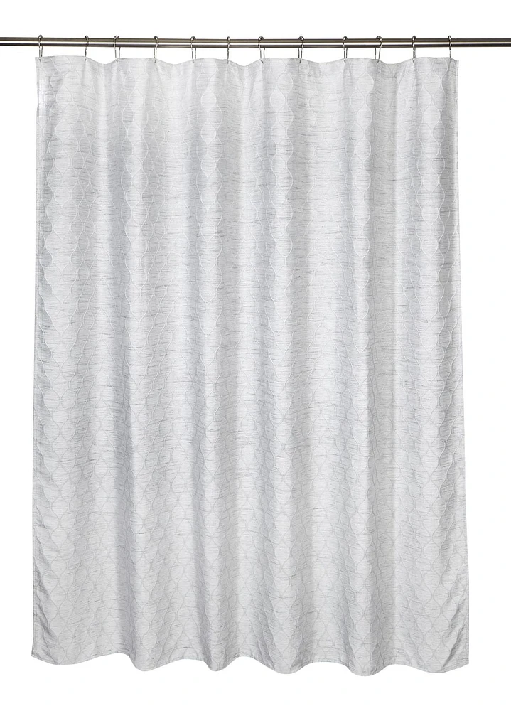 MODA AT HOME EVEREST GREY SHOWER CURTAIN