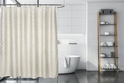 MODA AT HOME EVEREST TAUPE SHOWER CURTAIN