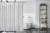 MODA AT HOME EVEREST GREY SHOWER CURTAIN