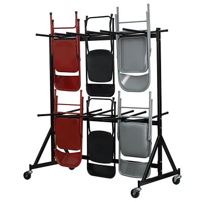 Chariot pour chaises pliantes suspendues