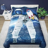 Safdie & Co. Quilt 3PC Set DQ Astronaut