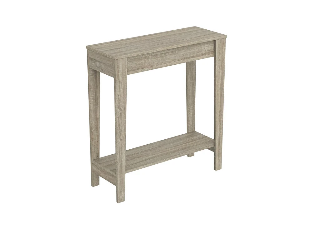 Safdie & Co. Console Table 31L Dark Taupe 1 Shelf