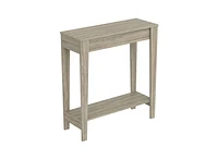 Safdie & Co. Console Table 31L Dark Taupe 1 Shelf