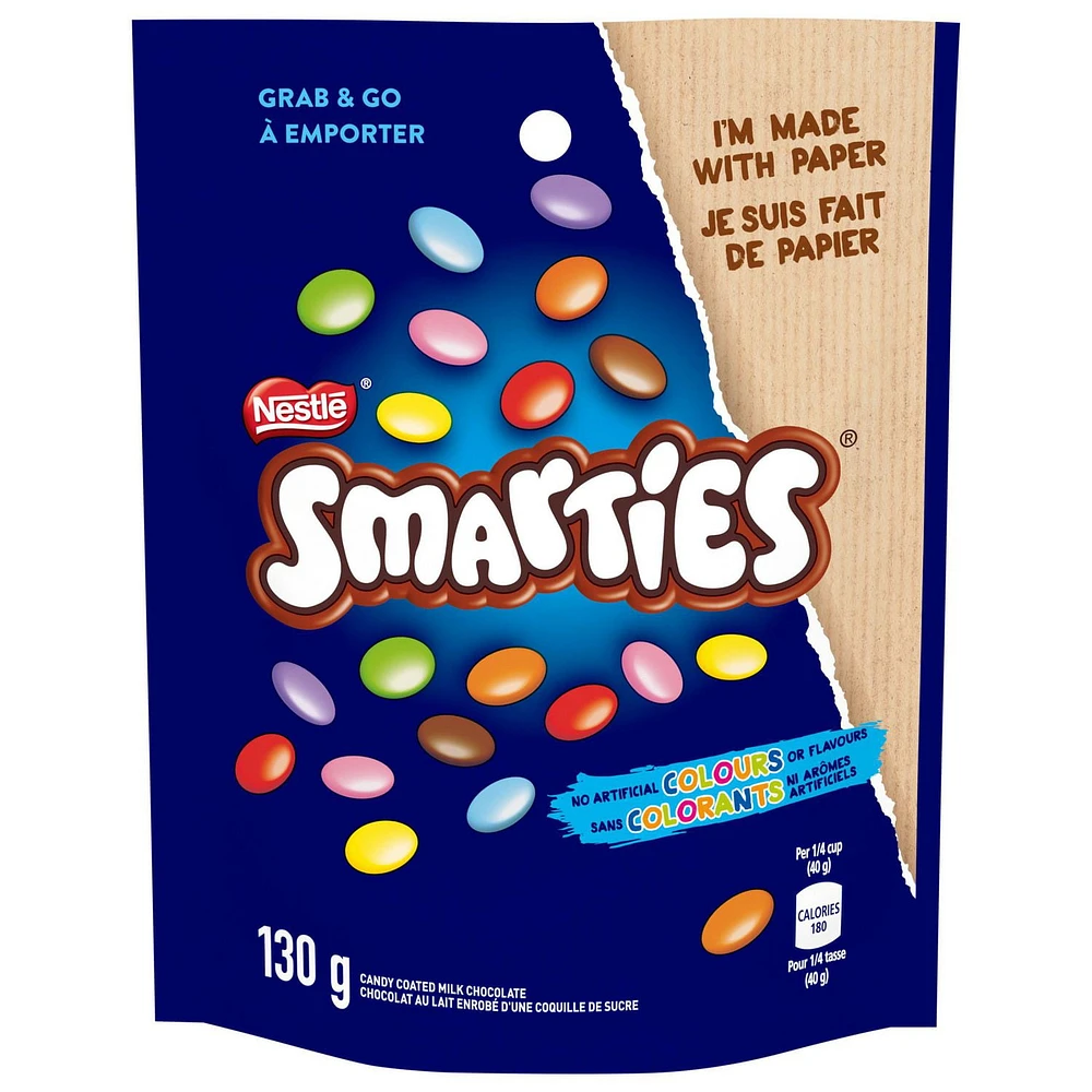 NESTLÉ SMARTIES Chocolate Resealable Bag, 130 g