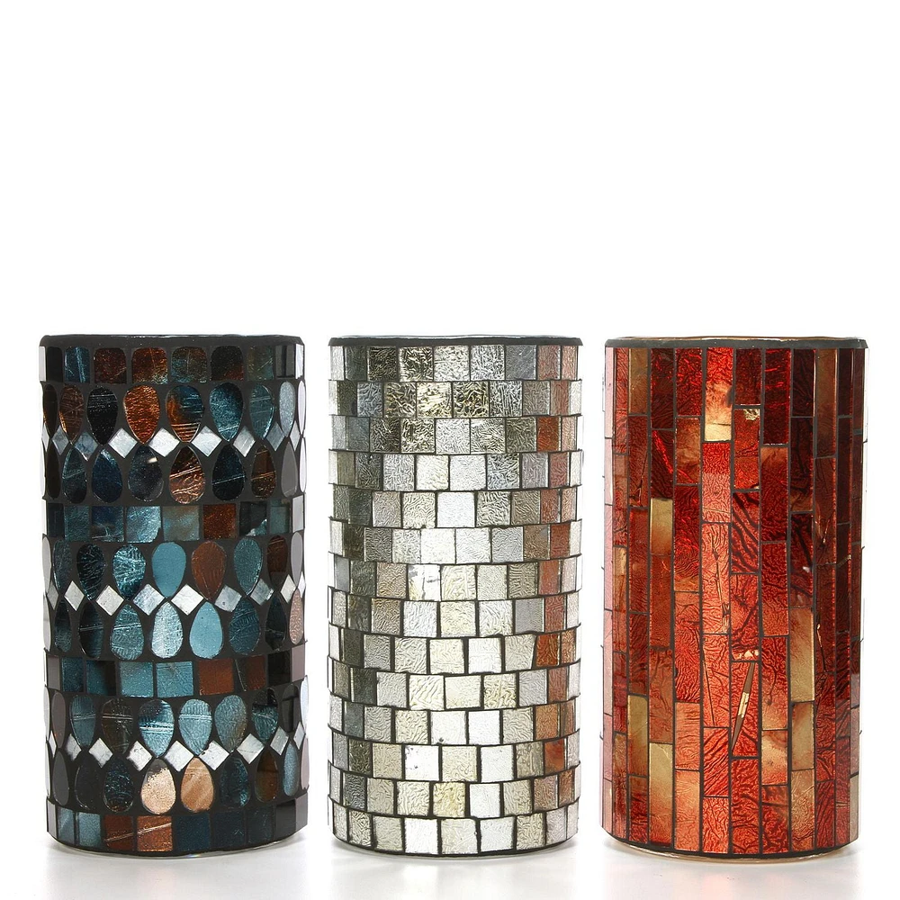 Mosaic Glass Assorted Candle Holder