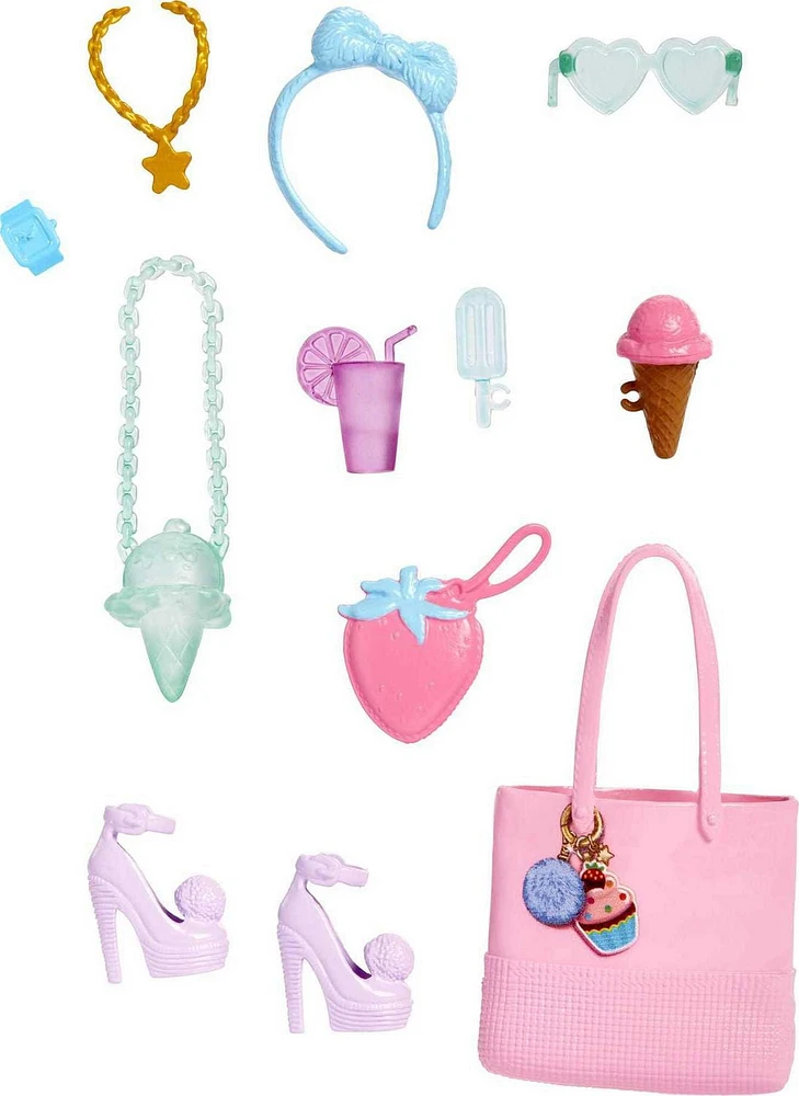 Barbie Accessories, Storytelling Pack for Barbie Dolls, Dessert Theme