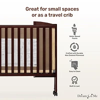 Dream On Me Folding Full-Size Crib, 2 Mattress Height