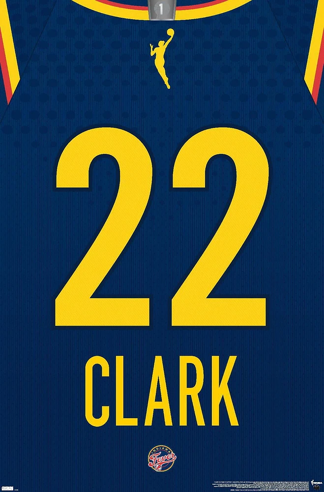 WNBA Indiana Fever - Caitlin Clark Jersey Wall Poster, 22.375" x 34"