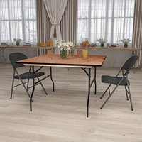 48'' Square Wood Folding Banquet Table