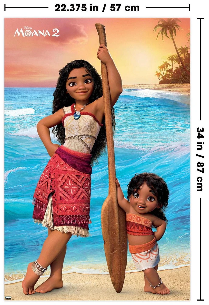 Disney Moana 2 - Moana and Simea Wall Poster, 22.375" x 34"