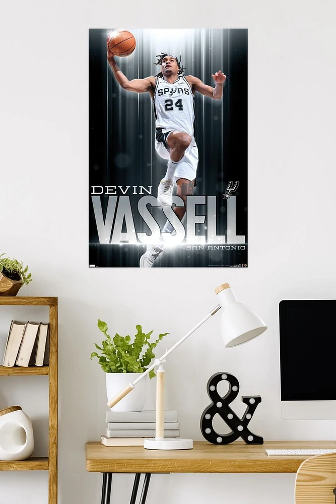 NBA San Antonio Spurs - Devin Vassell 24 Wall Poster, 22.375" x 34"