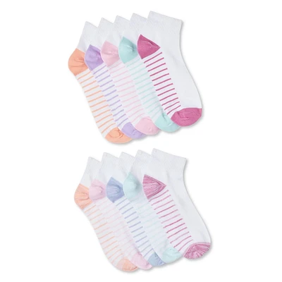 Athletic Works Women's 10 Pack Sport Quarter Crew Socks