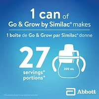 Similac Go & Grow Step 3 Toddler Drink with 2'-FL. Immune Support Innovation: 2'-FL, Powder, 12-36 Months, Vanilla Flavour, 850 grams, 1x850 g