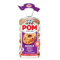 Bagels raisins et cannelle de POM® Emb. de 6; 450 g