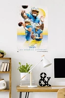 NFL Los Angeles Chargers - Justin Herbert 22 Wall Poster, 22.375" x 34"