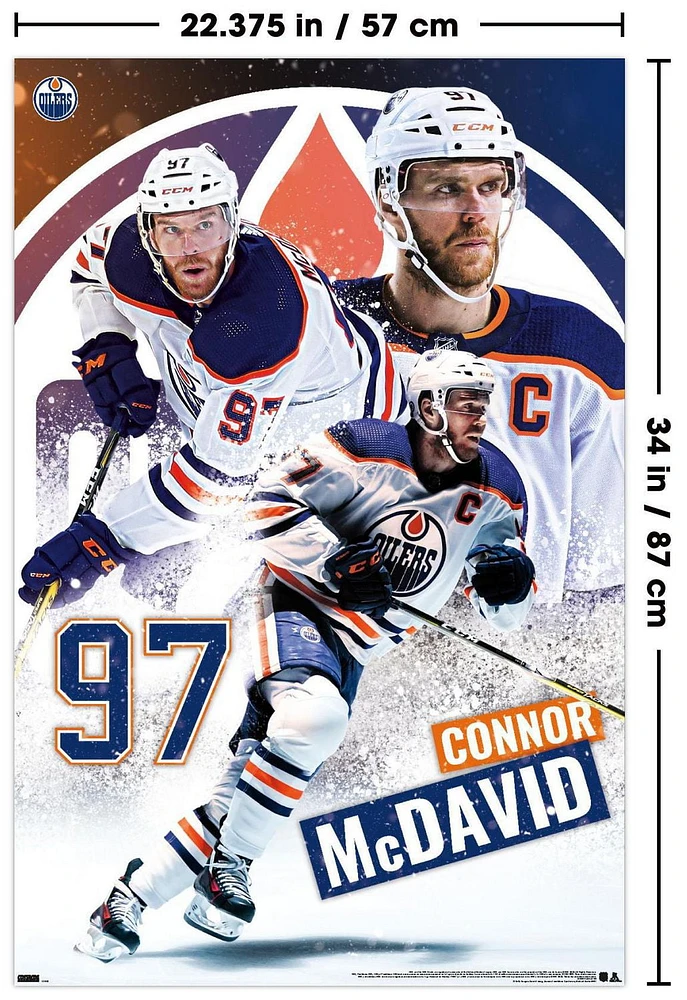 NHL Edmonton Oilers - Connor McDavid 22 Wall Poster, 22.375" x 34"