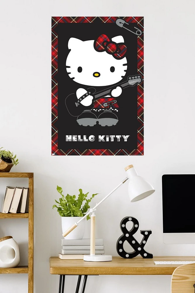 Hello Kitty: 22 Punk Red Wall Poster, 22.375" x 34"