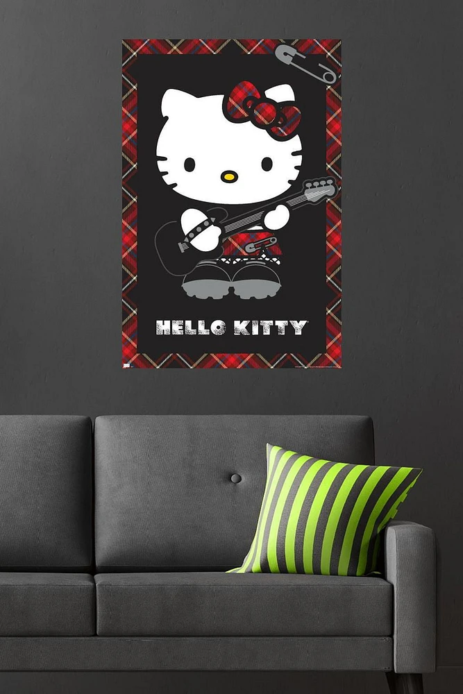 Hello Kitty: 22 Punk Red Wall Poster, 22.375" x 34"