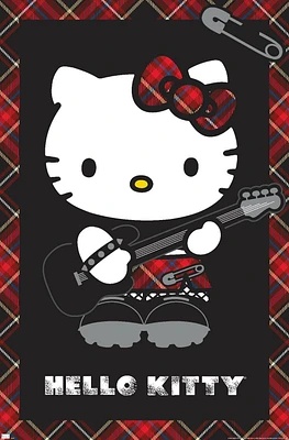 Hello Kitty: 22 Punk Red Wall Poster, 22.375" x 34"