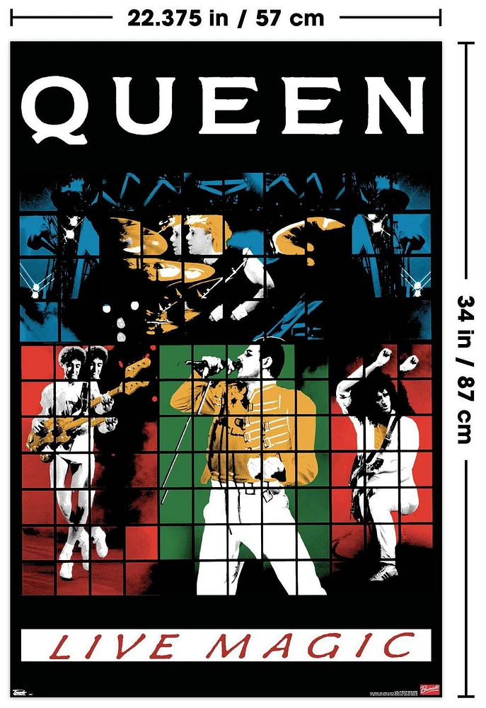 Queen - Live Magic Wall Poster, 22.375" x 34"