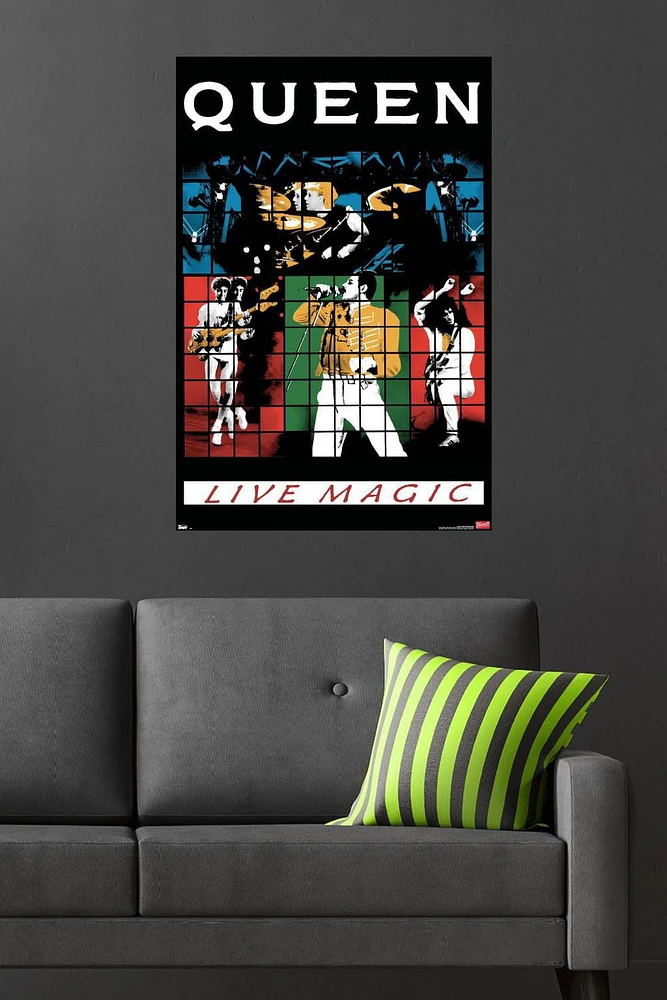 Queen - Live Magic Wall Poster, 22.375" x 34"