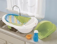 Fisher-Price 4-in-1 Sling ‘n Seat Tub Baby to Toddler Bath with 2 Toys, Pacific Pebble