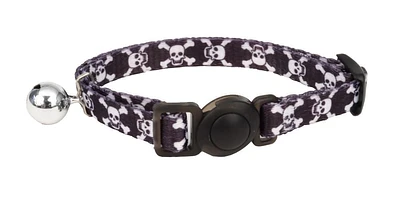 Pet Attire Black Skulls Adjustable Safety Beakaway Cat Collar