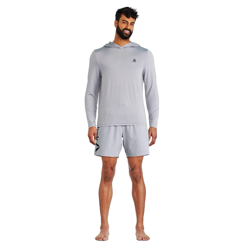 Reebok Men's Delta Long Sleeve Hooded Swim Shirt