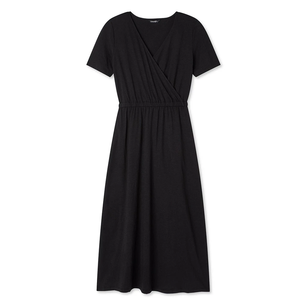 George Women's Wrap Front Midi Dress