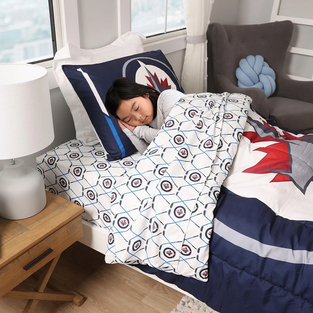 NHL Winnipeg Jets 4-Piece Twin Bedding Set