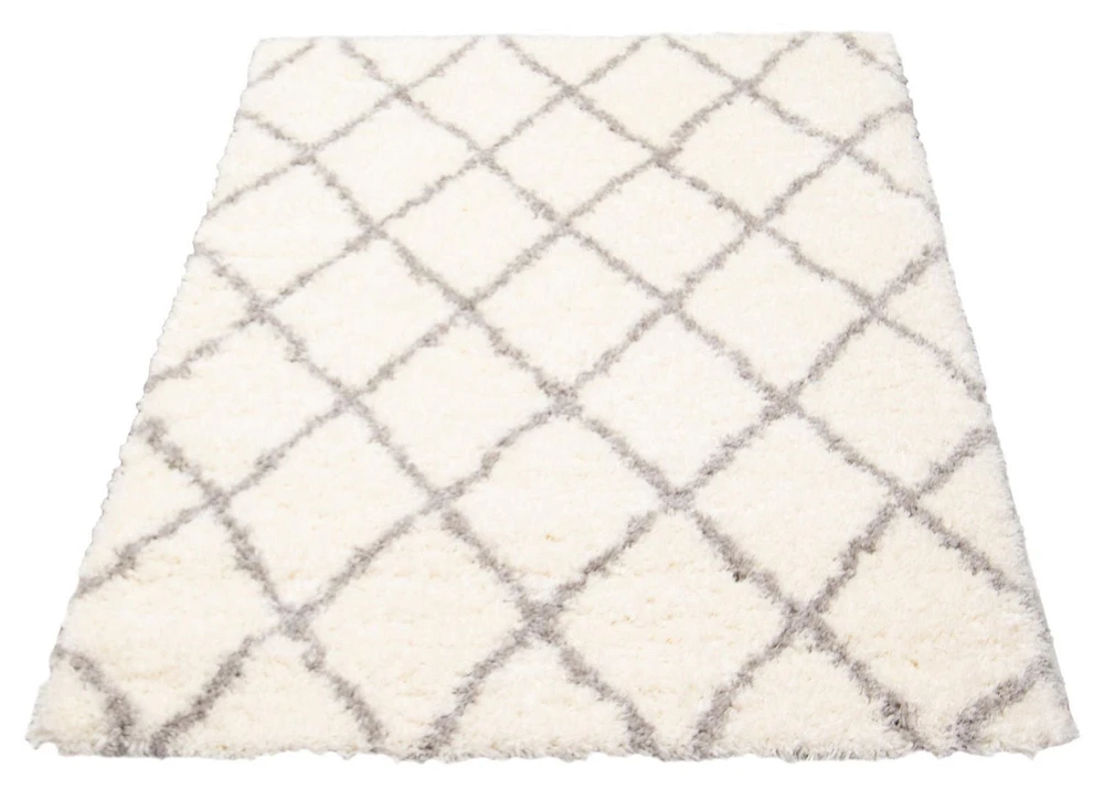 ECARPET Super Soft Shag Area Rug for Living Room, Bedroom and Basement, Diamond Design