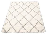 ECARPET Super Soft Shag Area Rug for Living Room, Bedroom and Basement, Diamond Design