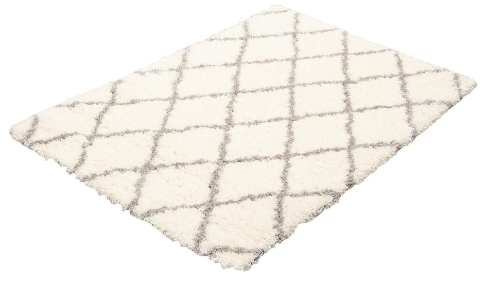 ECARPET Super Soft Shag Area Rug for Living Room, Bedroom and Basement, Diamond Design