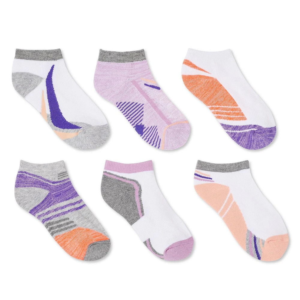 Lot de 6 paires socquettes Athletic Works pour filles Pointures 11/2-3/6