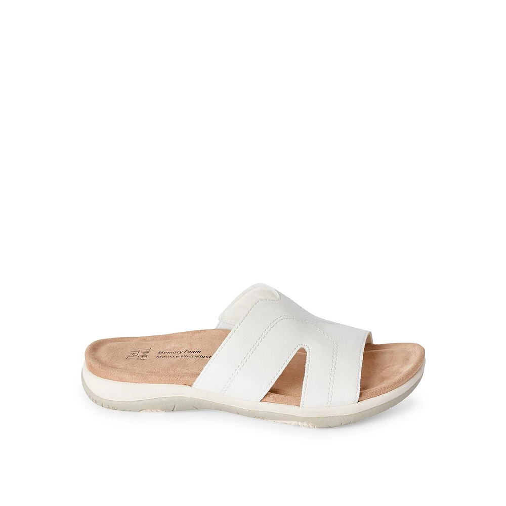 Time and Tru Women's Comfort Sandals, Wide Width Sizes 6-10