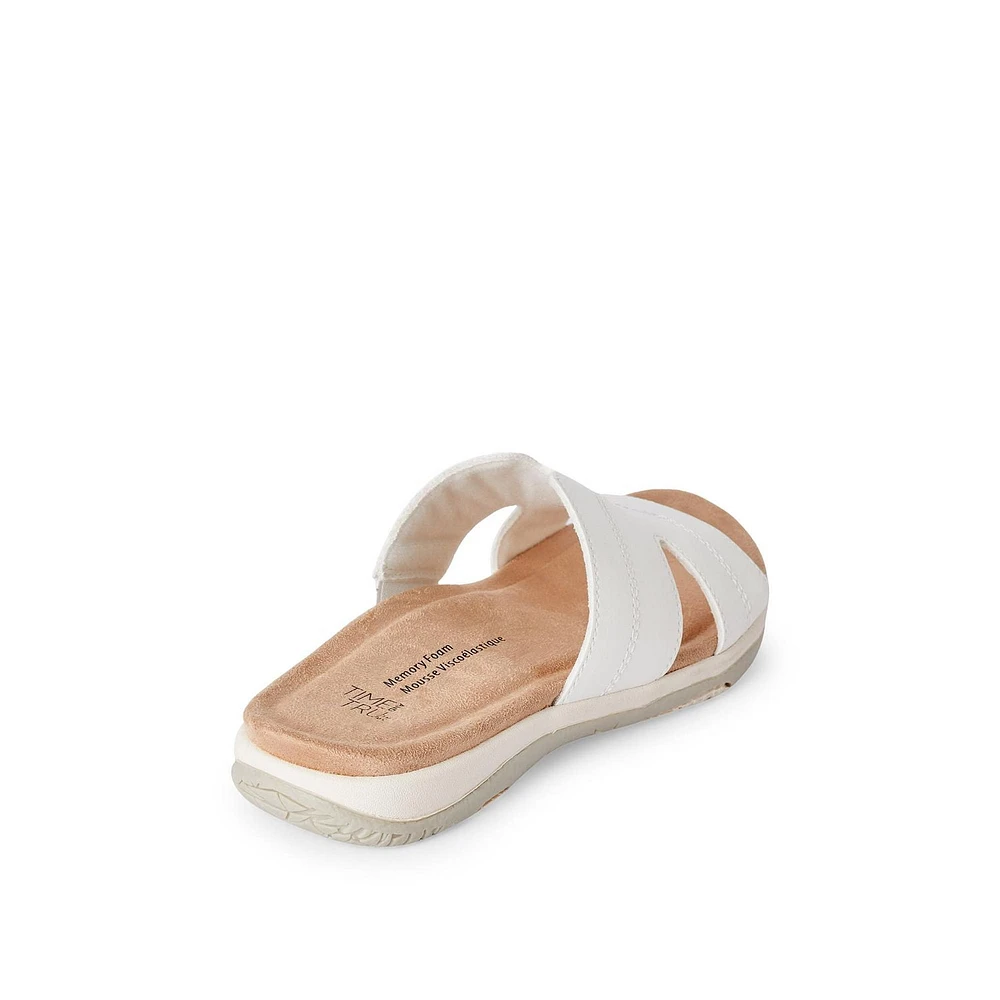 Time and Tru Women's Comfort Sandals, Wide Width Sizes 6-10