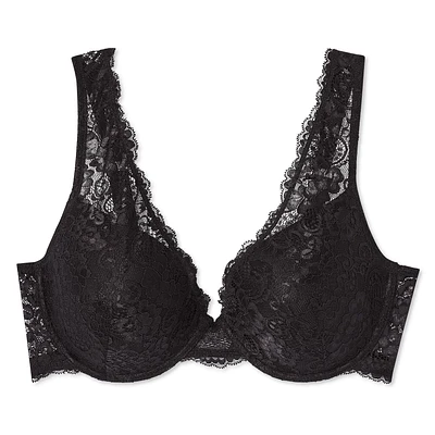 George Plus Women's Lace Overlay T-Shirt Bra, Sizes 40C-44DD