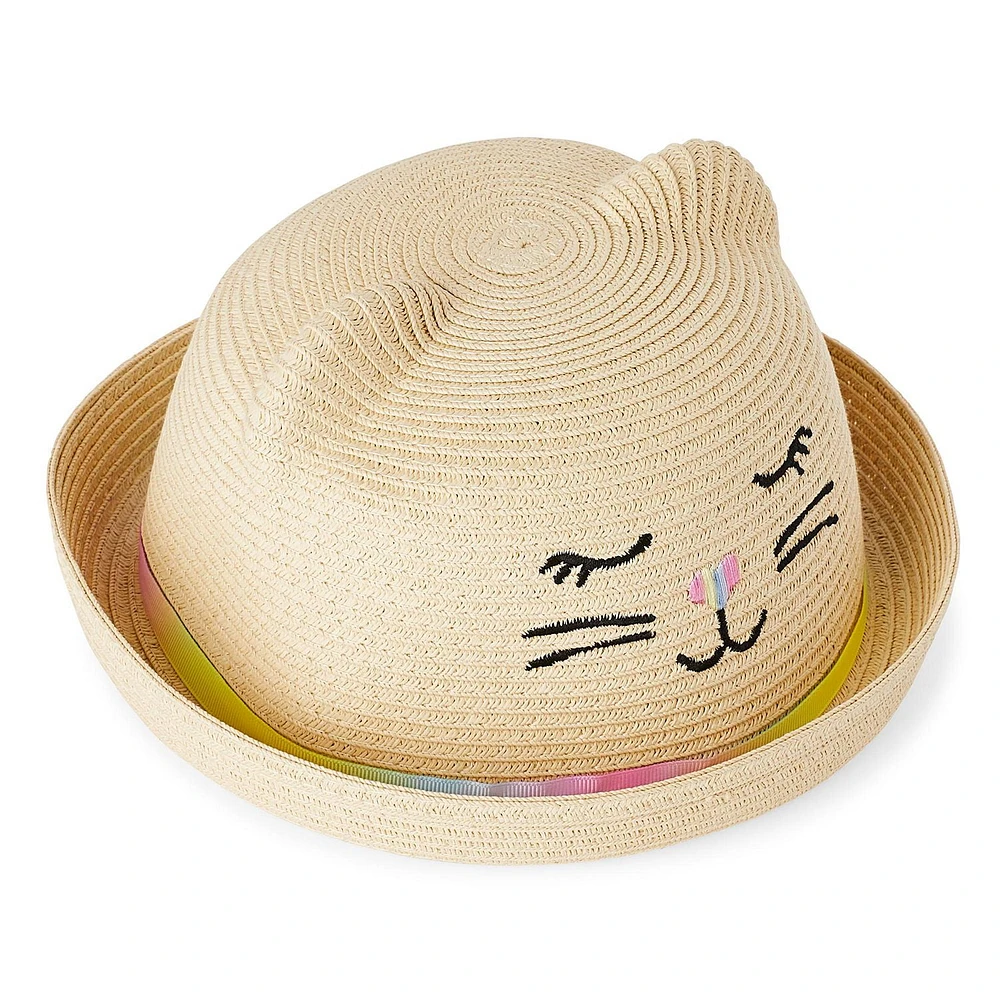 George Toddler Girls' Kitty Straw Hat