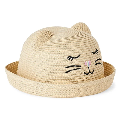 George Toddler Girls' Kitty Straw Hat