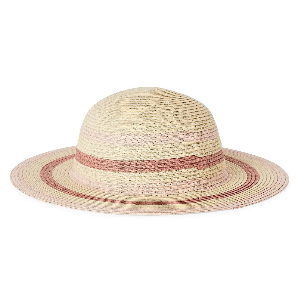 George Girls' Wide Brim Straw Hat