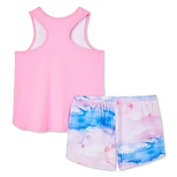 Ensemble 2 pièces avec caleçon boxer Justice pour filles