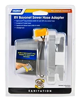 Camco 39173 RV Bayonet Sewer Hose Adapter, Odortight seal