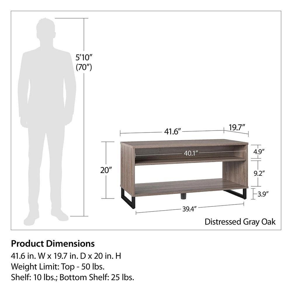 Coffee Table, Distressed Gray Oak