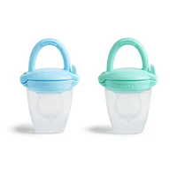 Silicone Baby Food Feeder, 2 Pack (Blue/Mint), Fresh Feeder