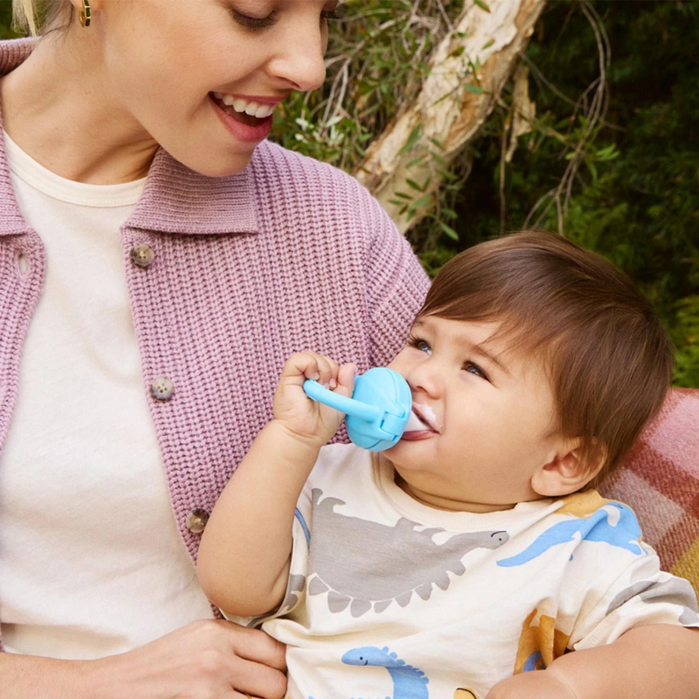 Silicone Baby Food Feeder, 2 Pack (Blue/Mint), Fresh Feeder