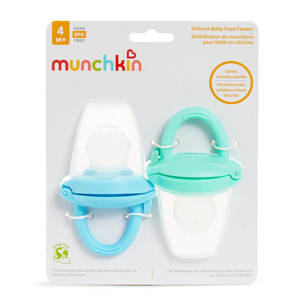 Silicone Baby Food Feeder, 2 Pack (Blue/Mint), Fresh Feeder