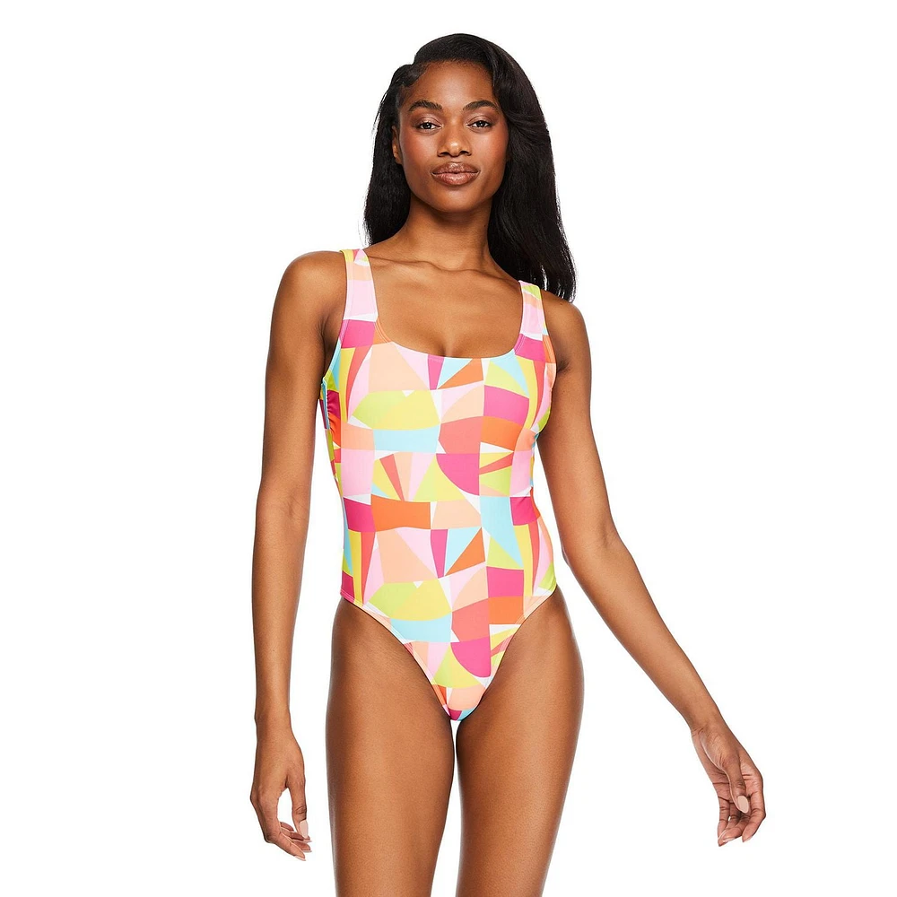 No Boundaries Women's Scoop Neckline Swimsuit